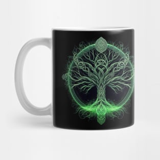 Green and black Celtic Tree design #2 Mug